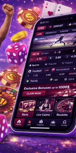 MeridianBet app on a smartphone showing the betting lobby